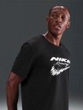 T-shirt de Running Nike Miler Dri-FIT UV Preta Para Homem