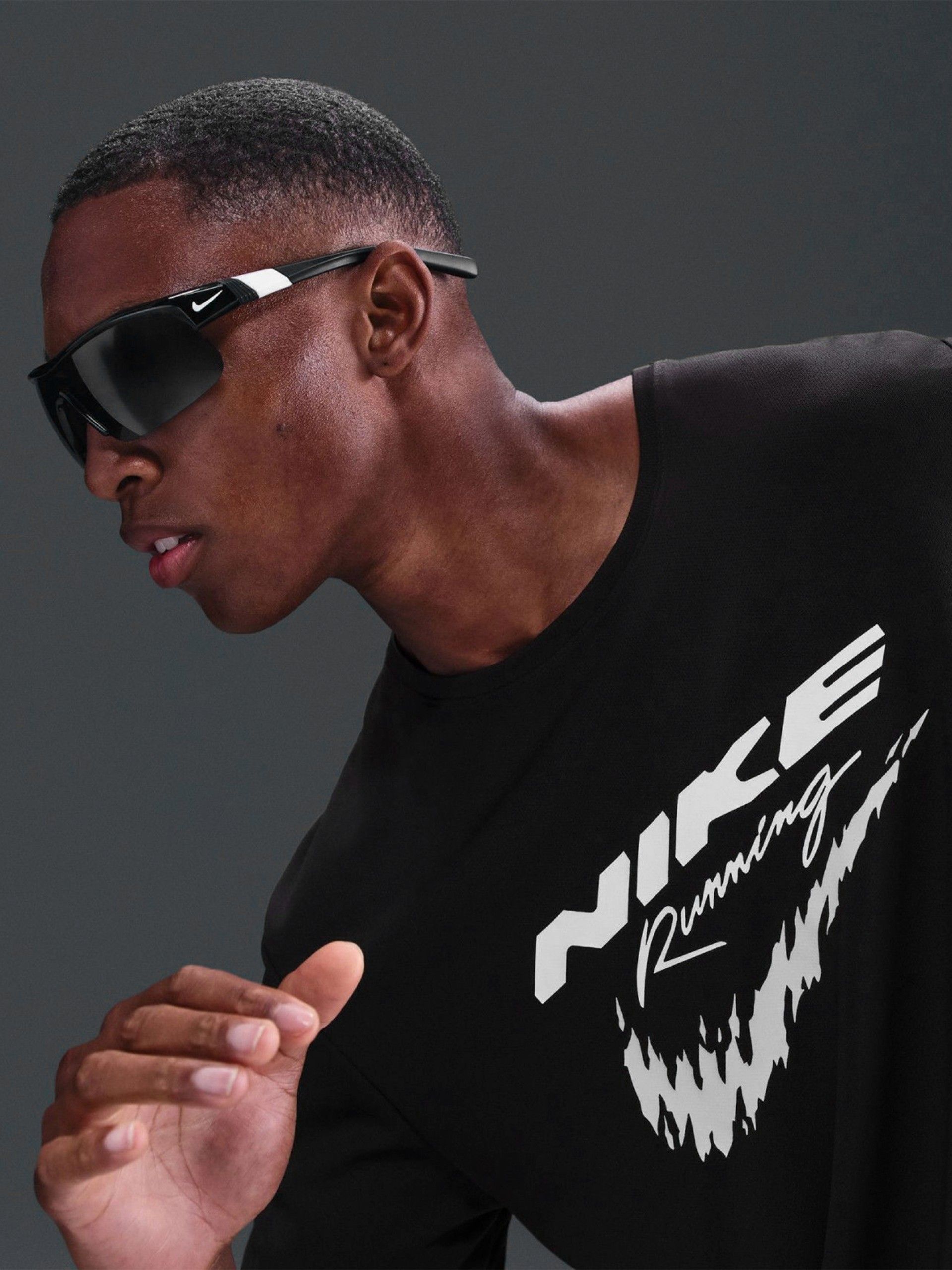 Nike Miler Dri-FIT UV Black Running T-shirt For Men