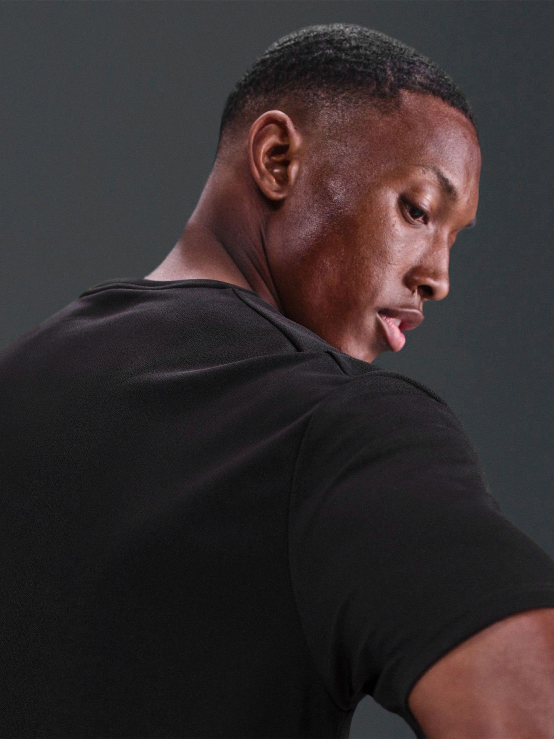 Nike Miler Dri-FIT UV Black Running T-shirt For Men