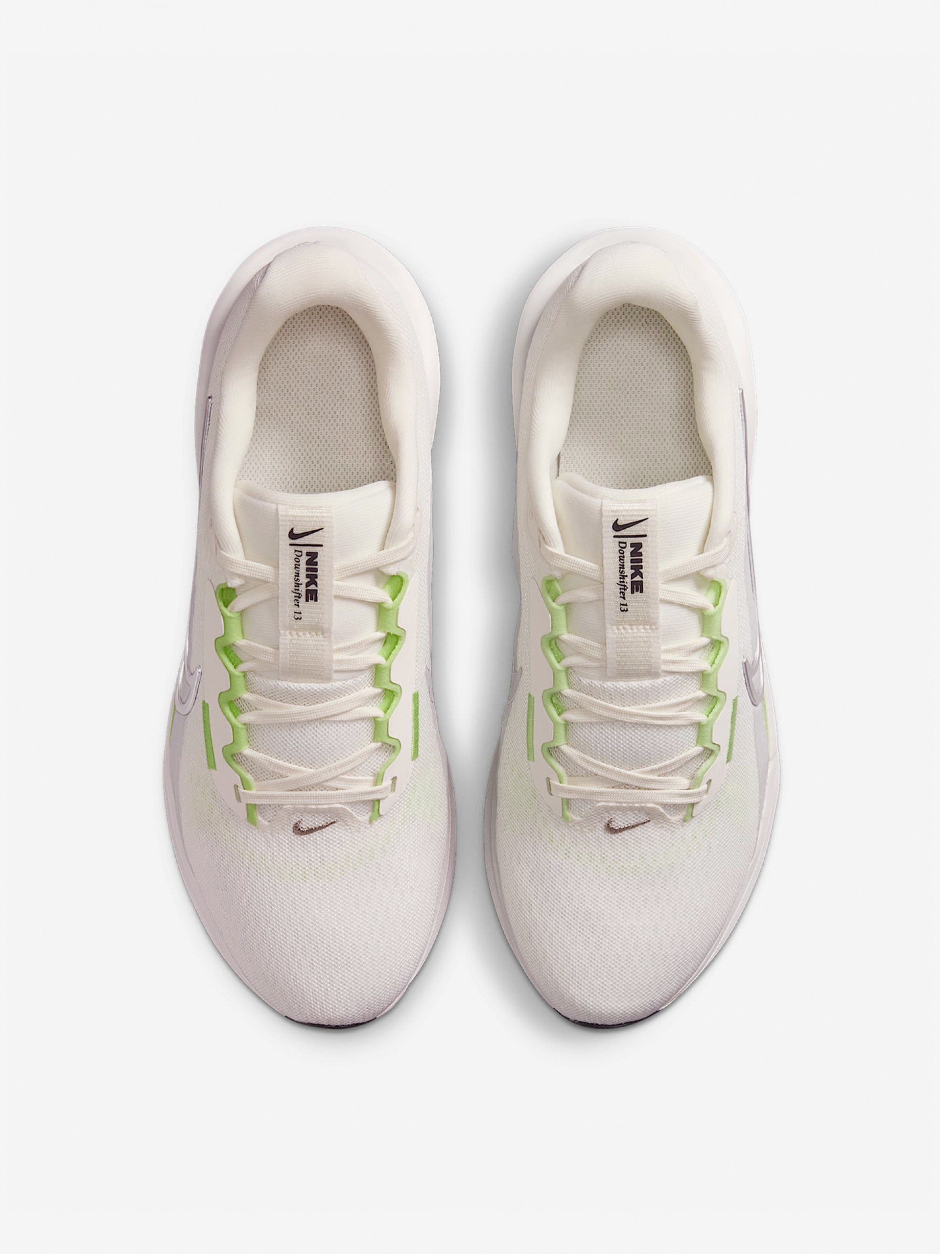 Nike Downshifter 13 White and Green Running Trainers For Women