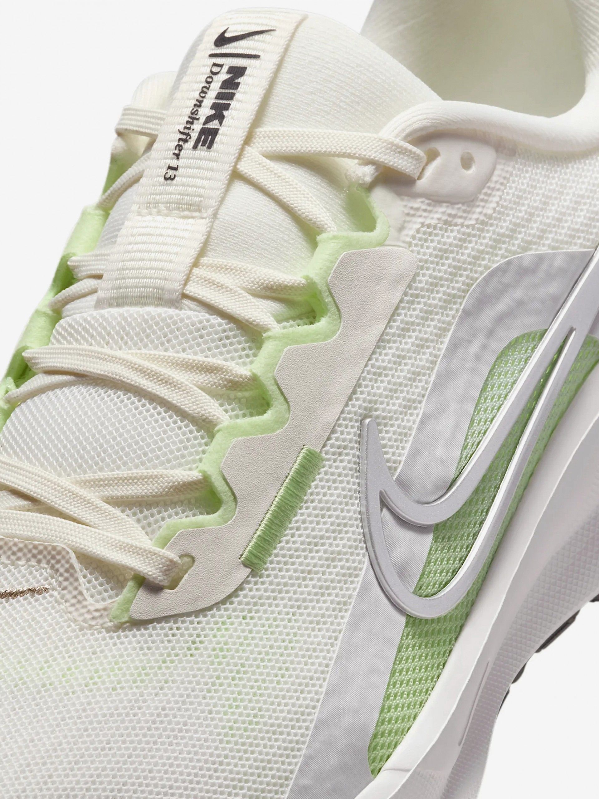 Nike Downshifter 13 White and Green Running Trainers For Women