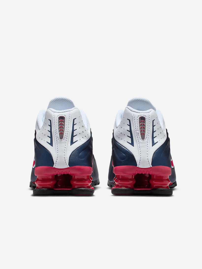 Sapatilhas Nike Shox R4 Azuis e Brancas Jnior