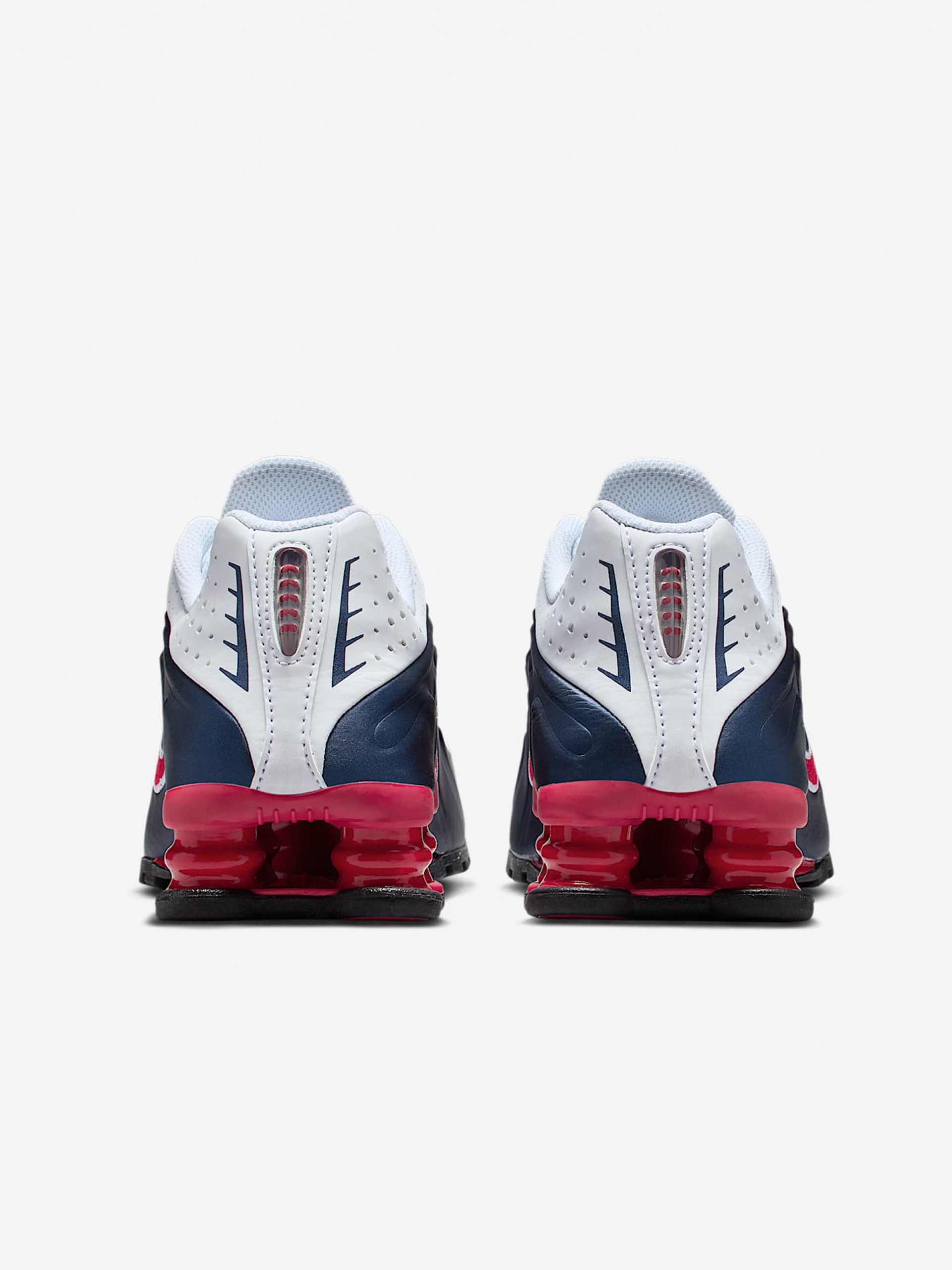 Sapatilhas Nike Shox R4 Azuis e Brancas Júnior