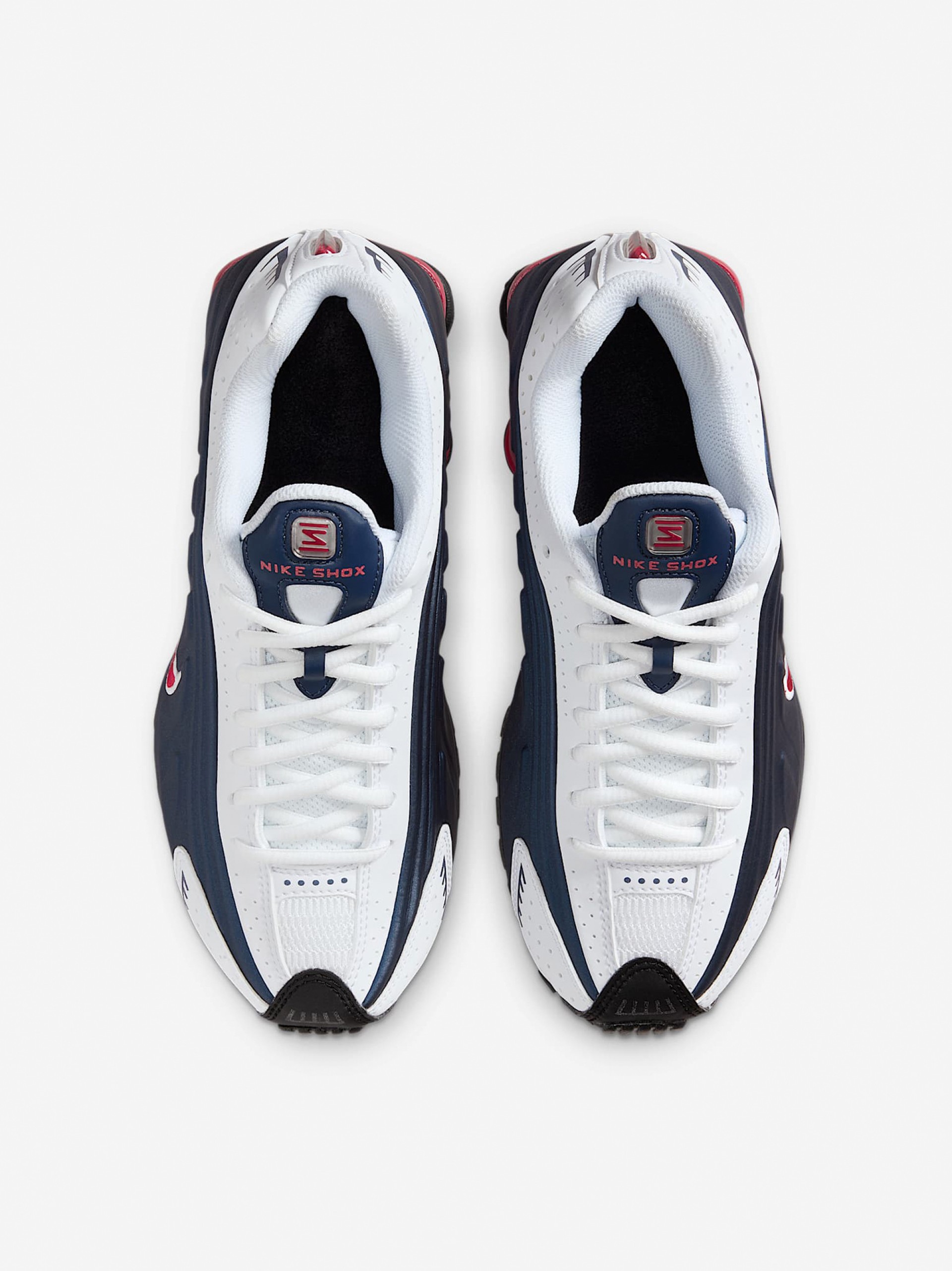 Sapatilhas Nike Shox R4 Azuis e Brancas Júnior