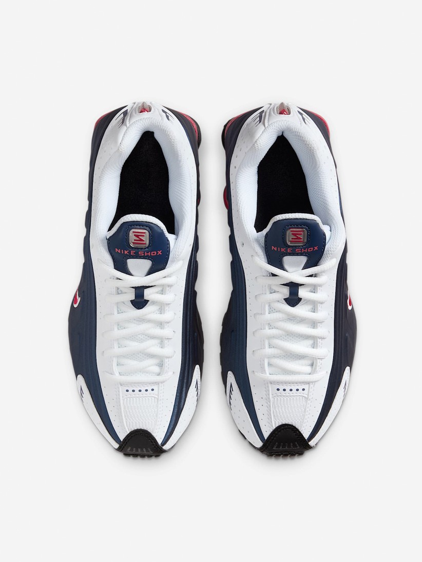 Sapatilhas Nike Shox R4 Azuis e Brancas Jnior