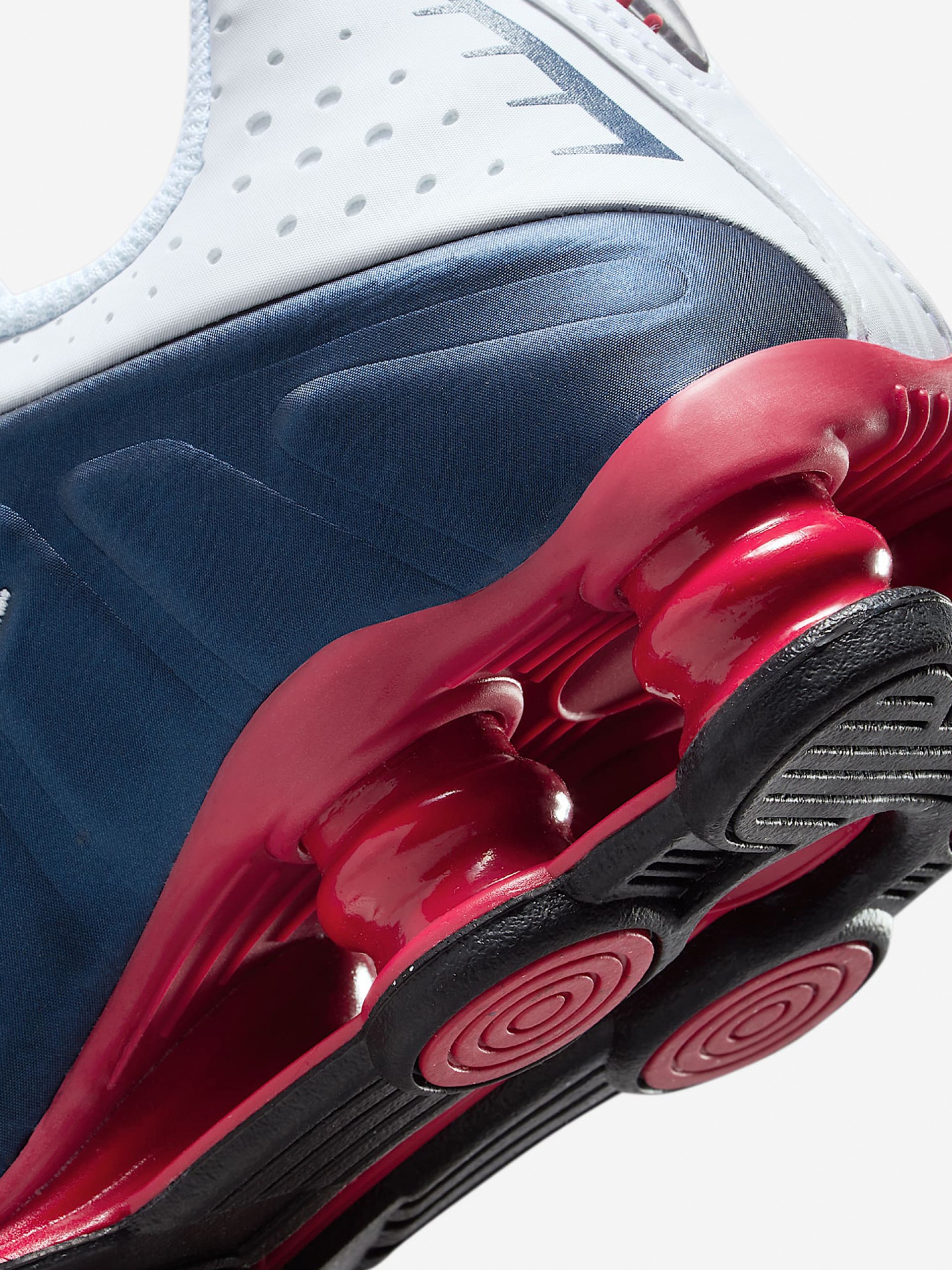 Sapatilhas Nike Shox R4 Azuis e Brancas Júnior