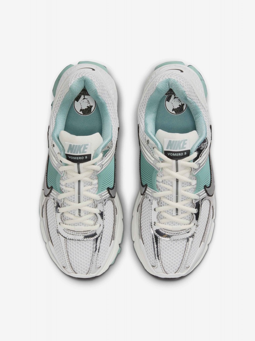 Zapatillas Nike Zoom Vomero 5 Blancas y Verdes Para Mujer