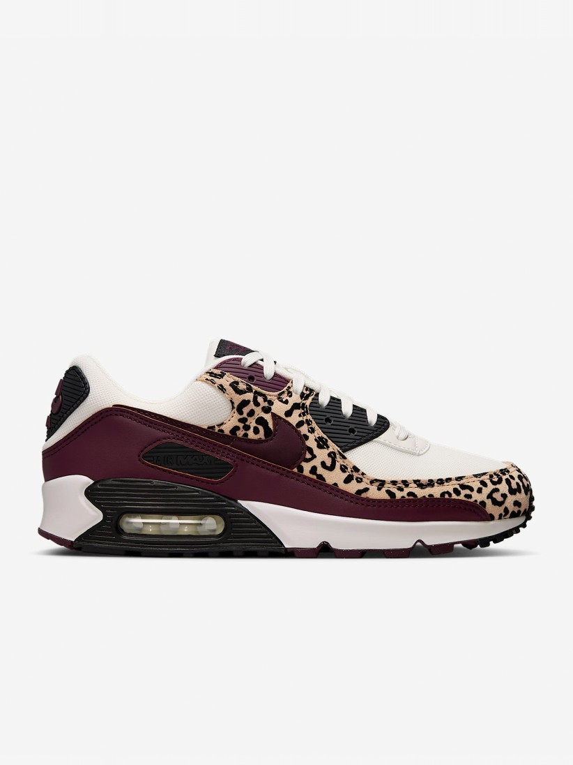 Zapatillas Nike Air Max 90 Print Animal Burdeos Para Mujer