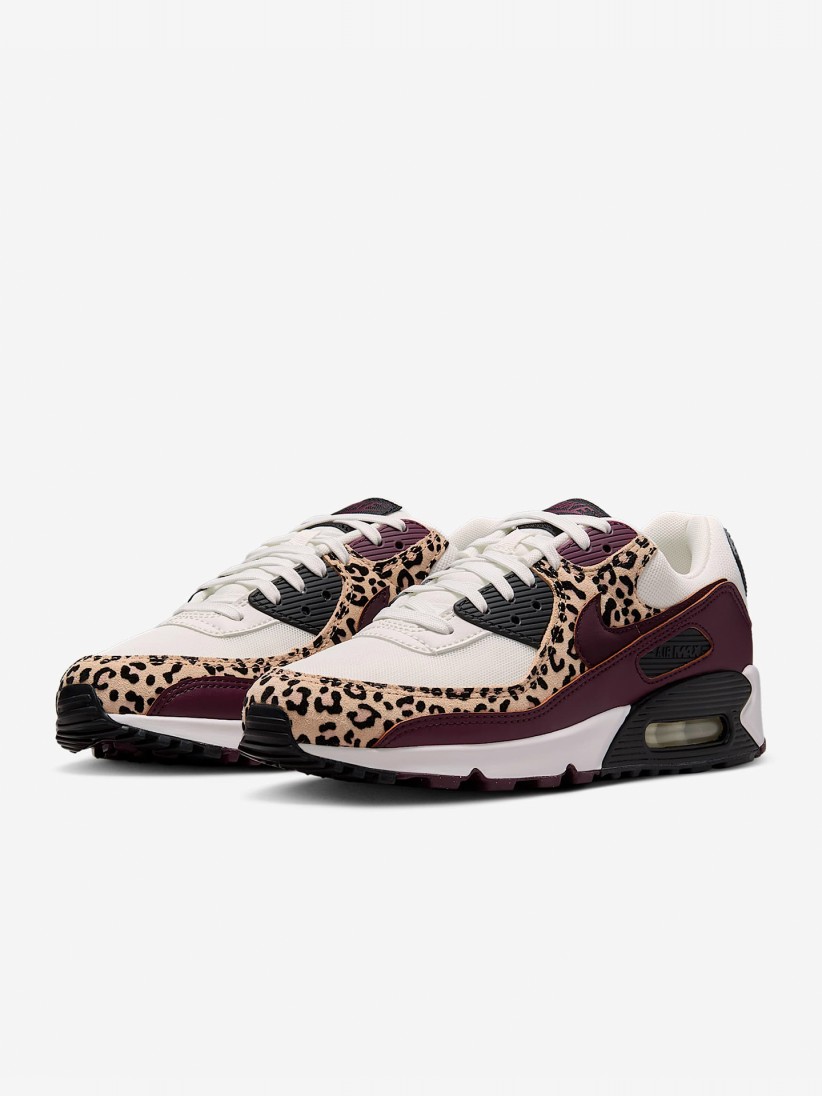 Zapatillas Nike Air Max 90 Print Animal Burdeos Para Mujer