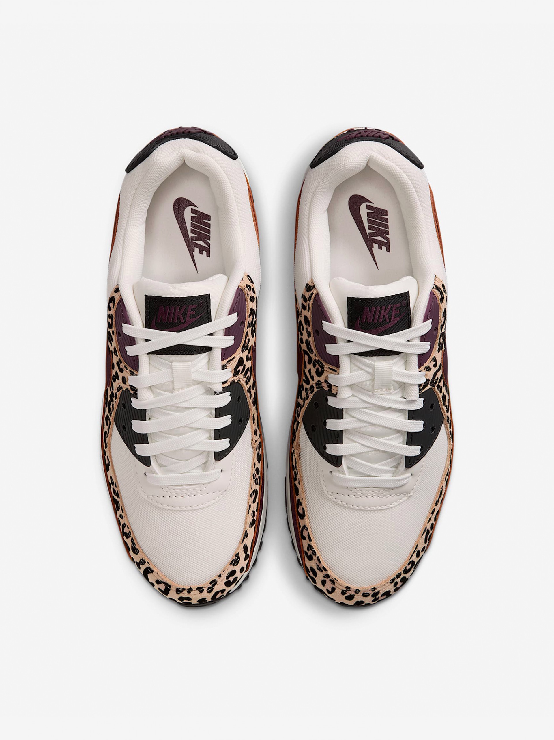 Sapatilhas Nike Air Max 90 Print Animal Bordeaux Para Mulher
