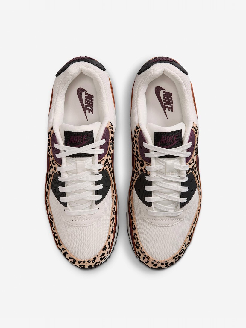 Zapatillas Nike Air Max 90 Print Animal Burdeos Para Mujer