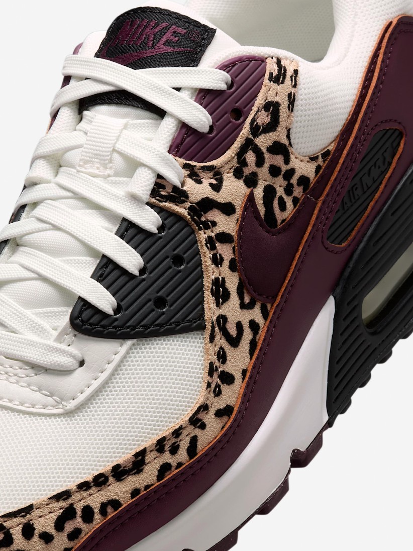 Zapatillas Nike Air Max 90 Print Animal Burdeos Para Mujer