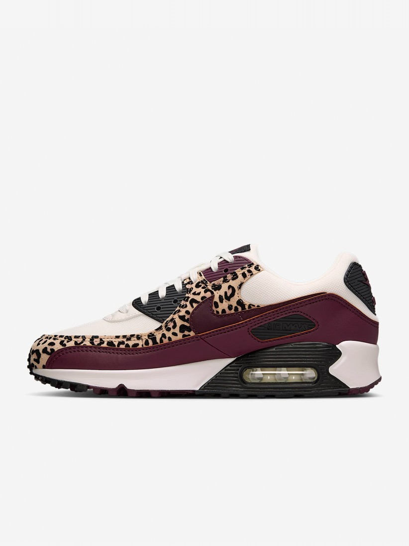 Zapatillas Nike Air Max 90 Print Animal Burdeos Para Mujer
