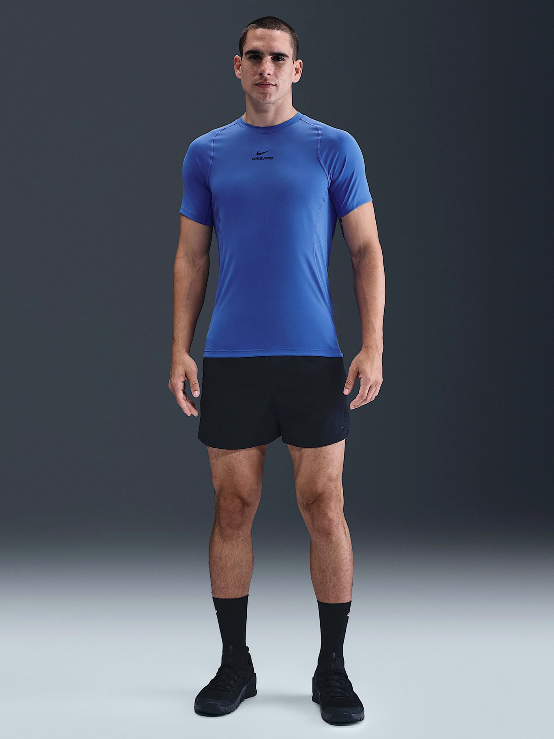 Camiseta de Entrenamiento Nike Pro Dri-FIT Azul Para Hombre