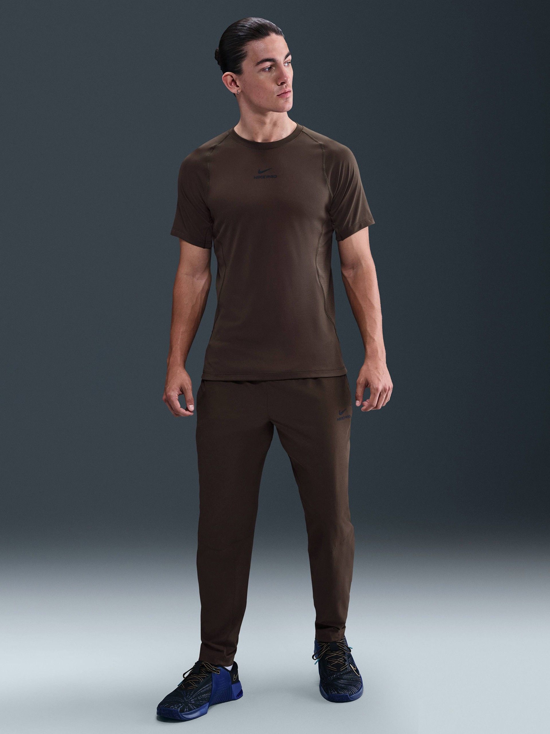 Nike Pro Dri-FIT Brown Training T-shirt For Men