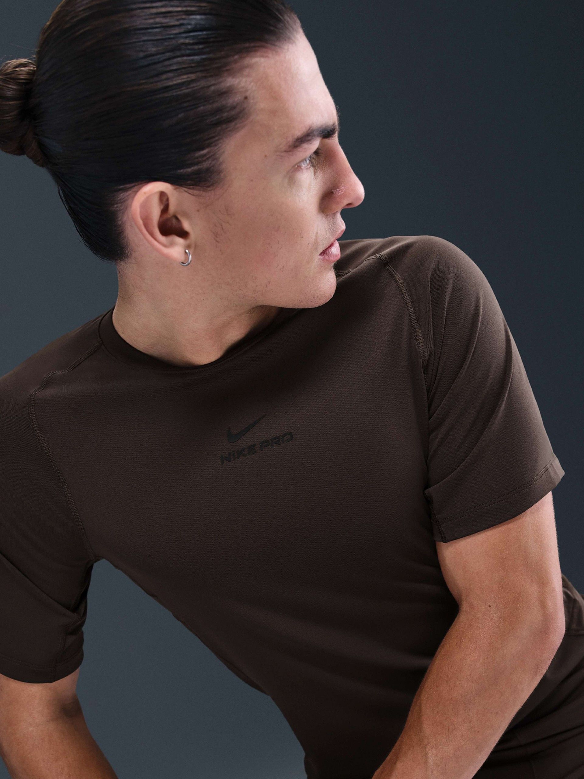 T-shirt de Treino Nike Pro Dri-FIT Castanha Para Homem