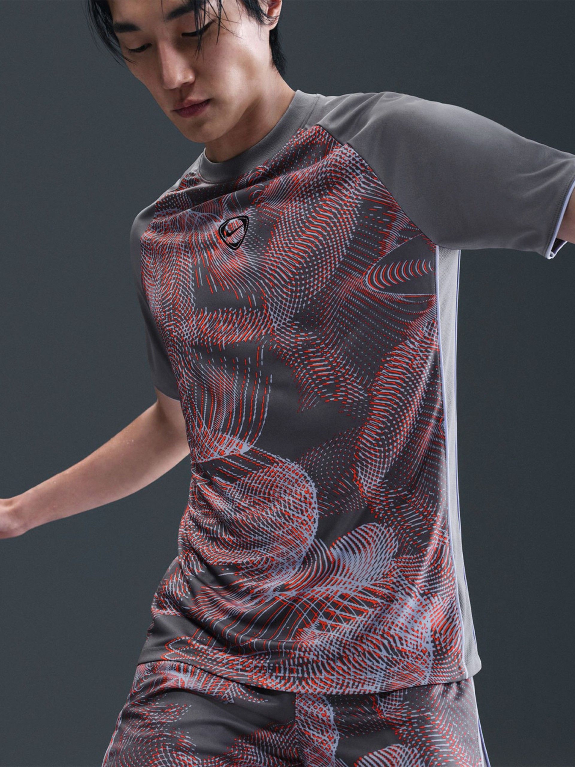 Nike Dri-FIT Academy+ Grey Football T-shirt For Men