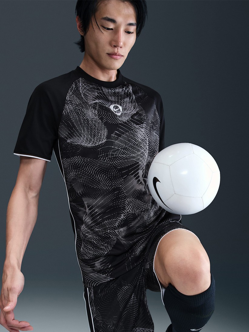 T-shirt de Futebol Nike Dri-FIT Academy+ Preta Para Homem