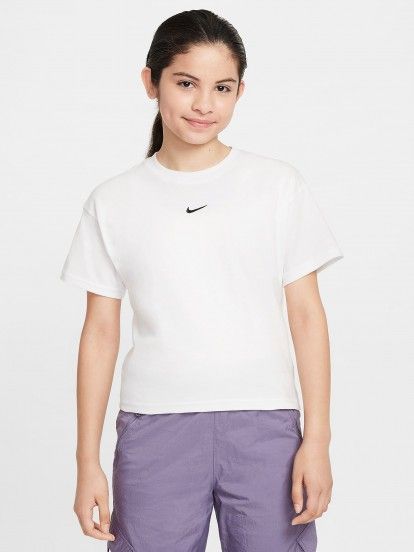 Camiseta Nike Sportswear Essential Jnior Blanca