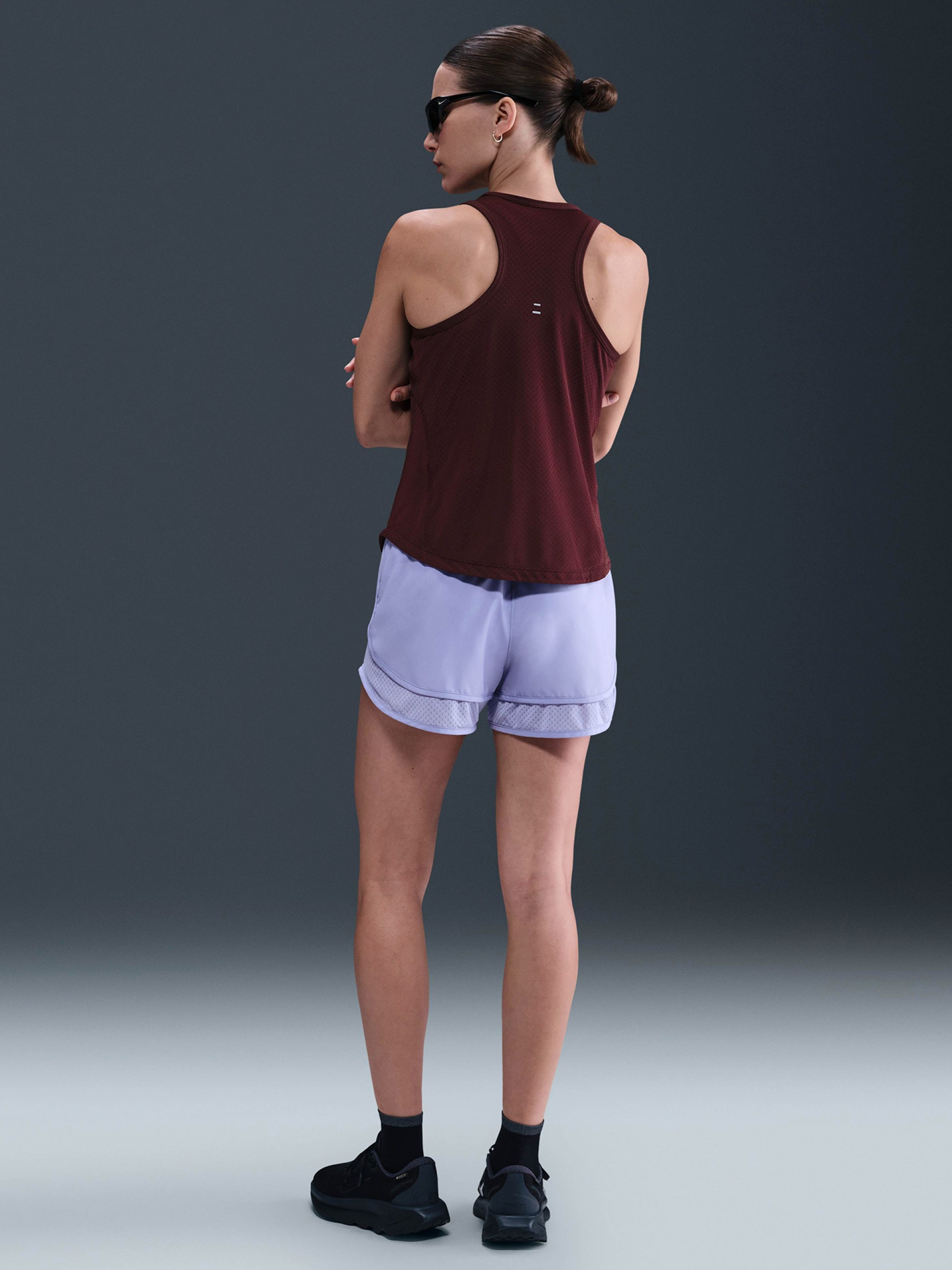 Nike Tempo Dri-FIT Burgundy Running Tank For Women