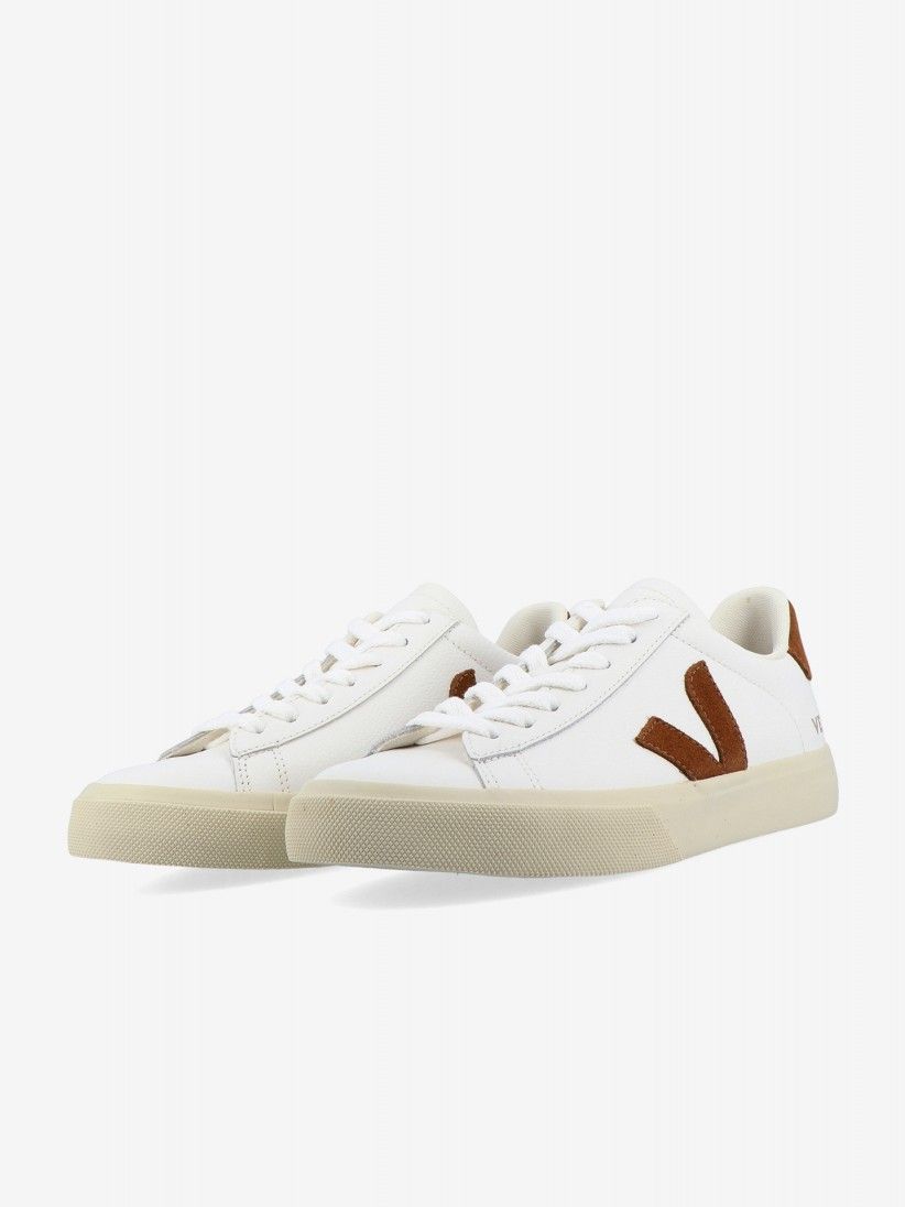 Sapatilhas VEJA Campo Chromefree Leather Brancas e Camel