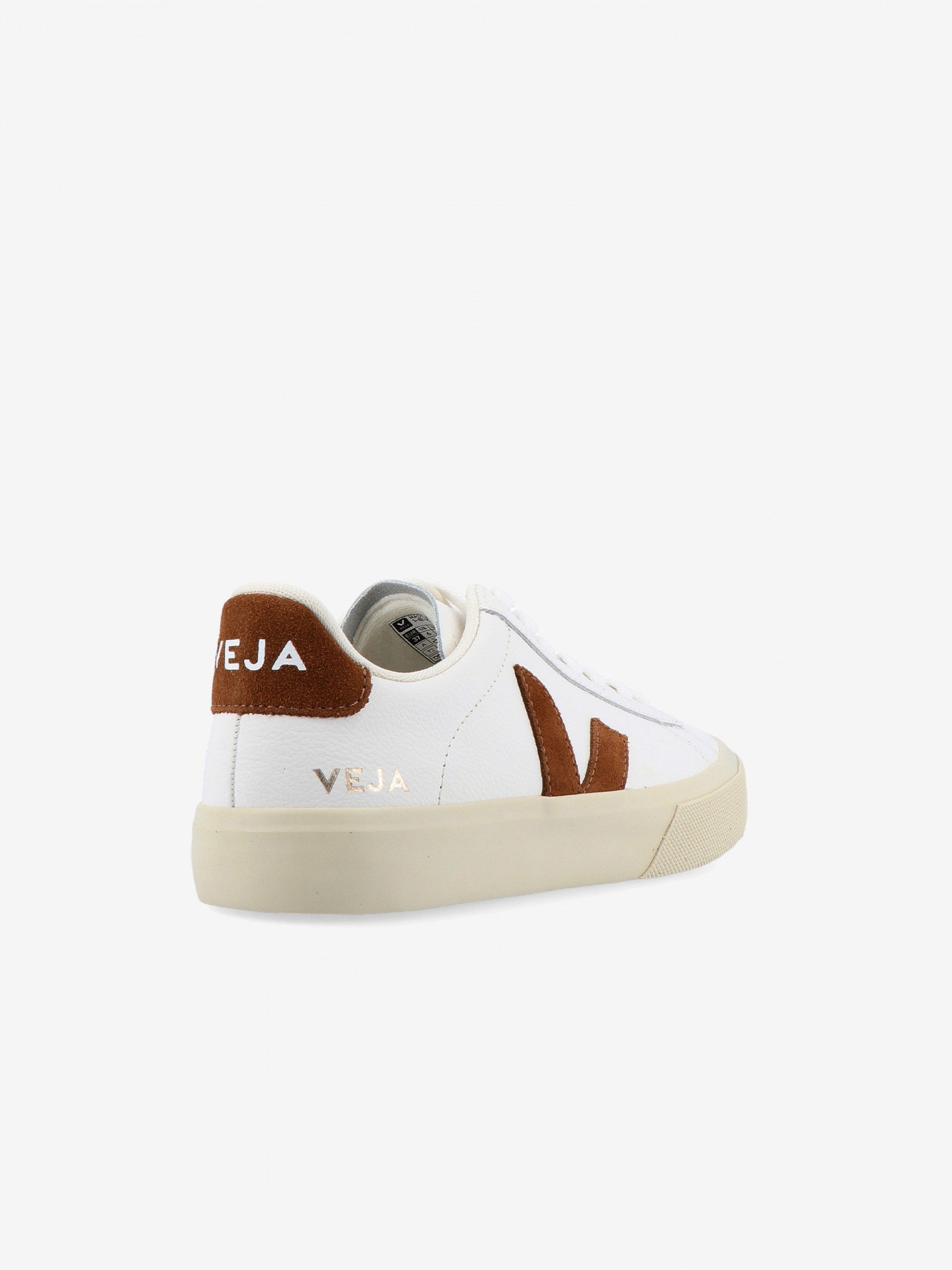 Zapatillas VEJA Campo Chromefree Leather Blancas y Camel