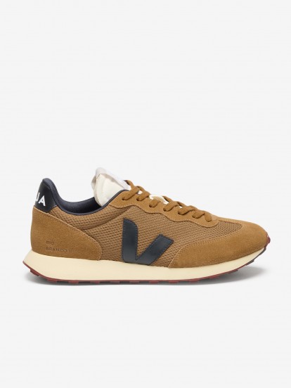 Sapatilhas Veja Rio Branco II Alveomesh Camel e Pretas