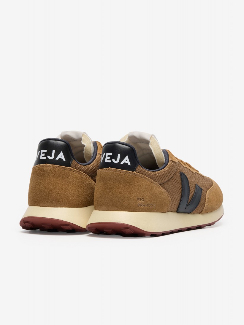 Sapatilhas Veja Rio Branco II Alveomesh Camel e Pretas