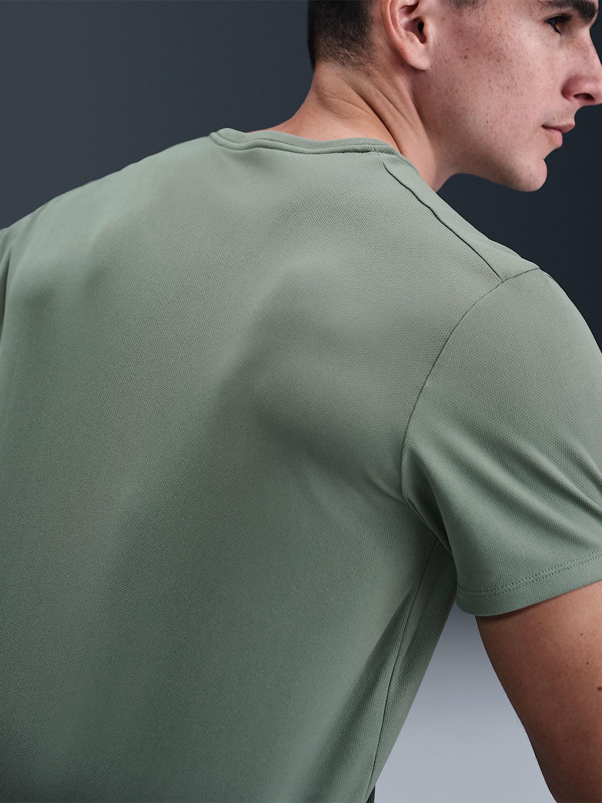 Nike Miler Dri-FIT UV Green Running T-shirt For Men