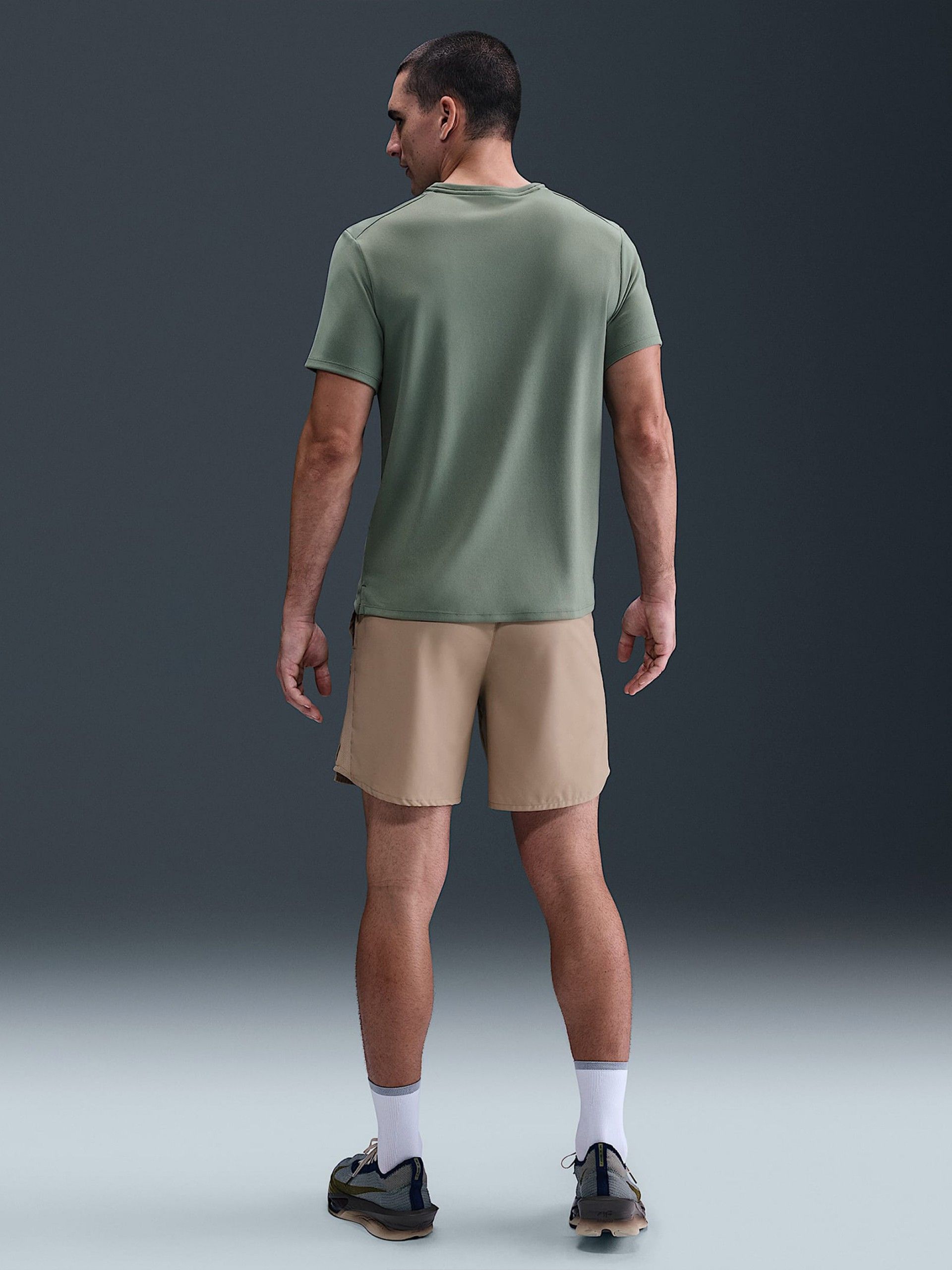 Nike Miler Dri-FIT UV Green Running T-shirt For Men