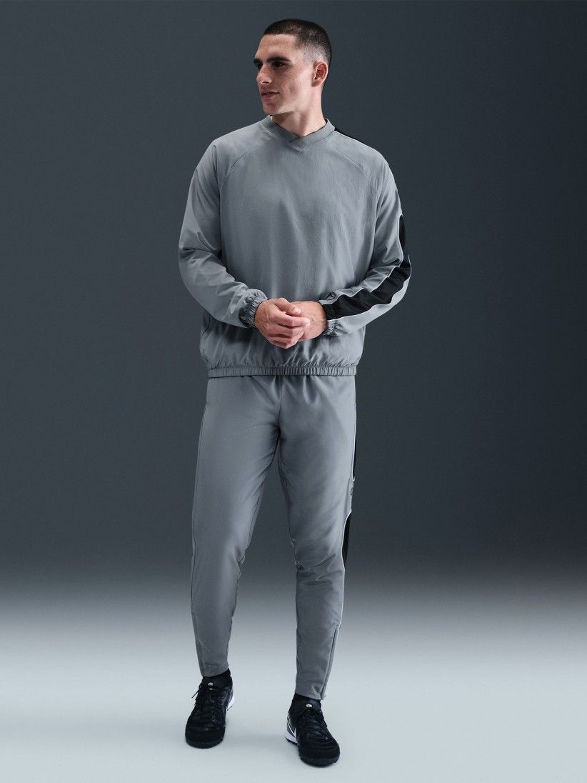 Camisola de Futebol Nike Academy+ Dri-FIT Cinzenta e Preta Para Homem