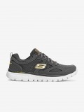 Sapatilhas Skechers Burns - Agoura Cinzentas e Douradas