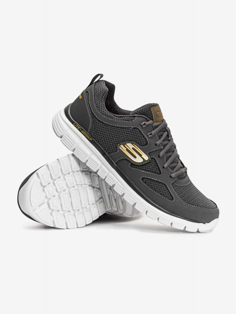Sapatilhas Skechers Burns - Agoura Cinzentas e Douradas