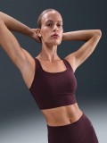 Nike Zenvy Medium Support Burgundy Sports Bra For Women