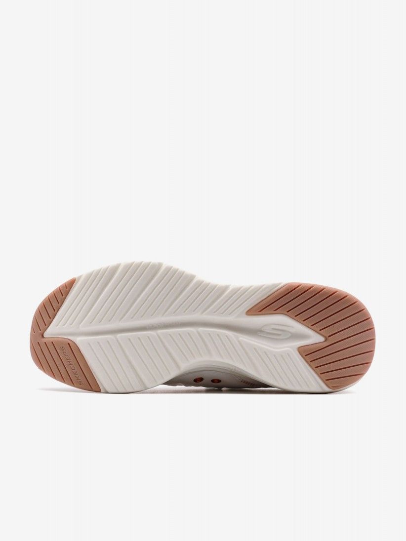 Sapatilhas Skechers Slip-ins Contour Foam Brancas e Douradas