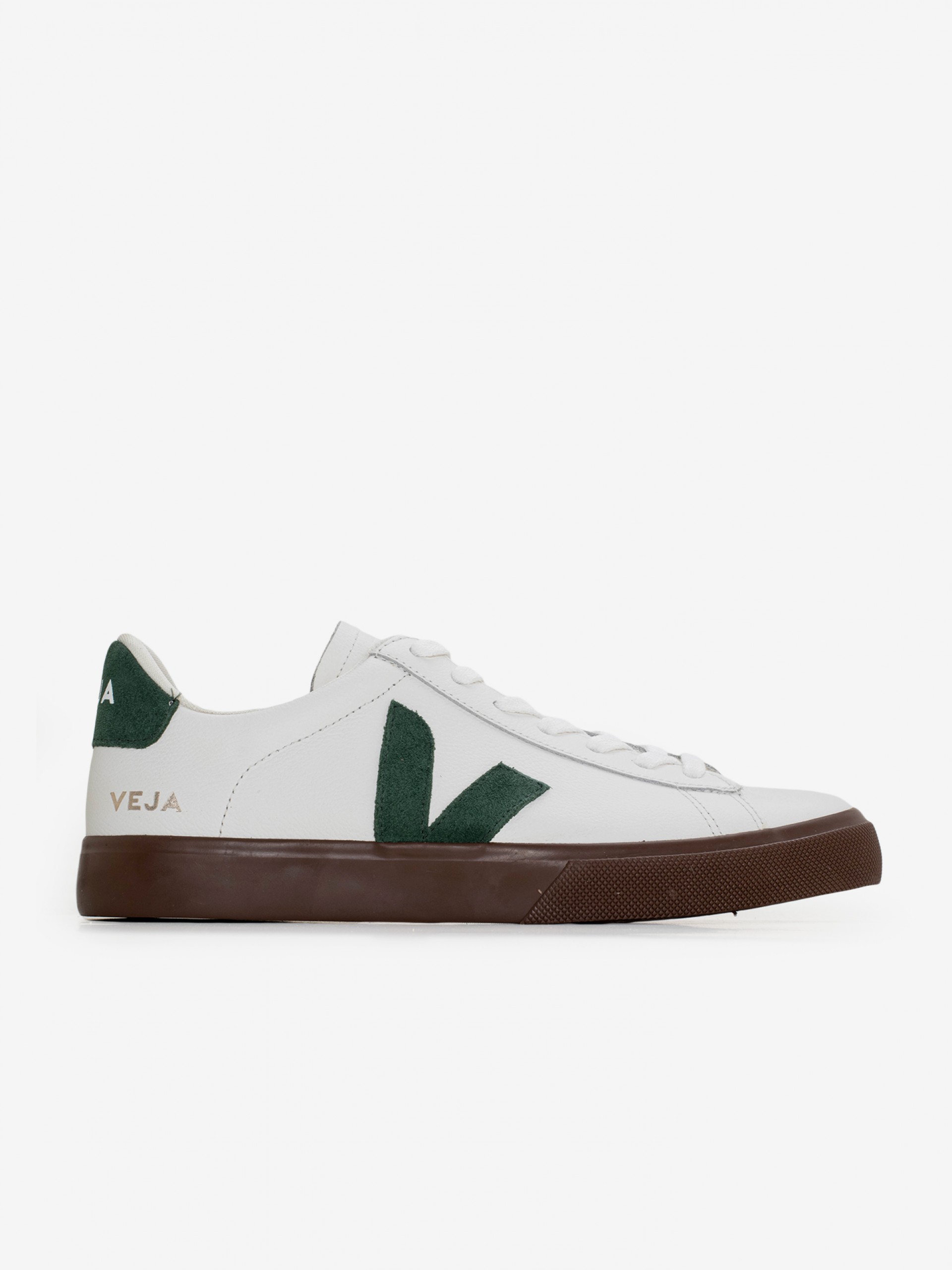Zapatillas VEJA Campo Chromefree Leather Blancas y Verdes
