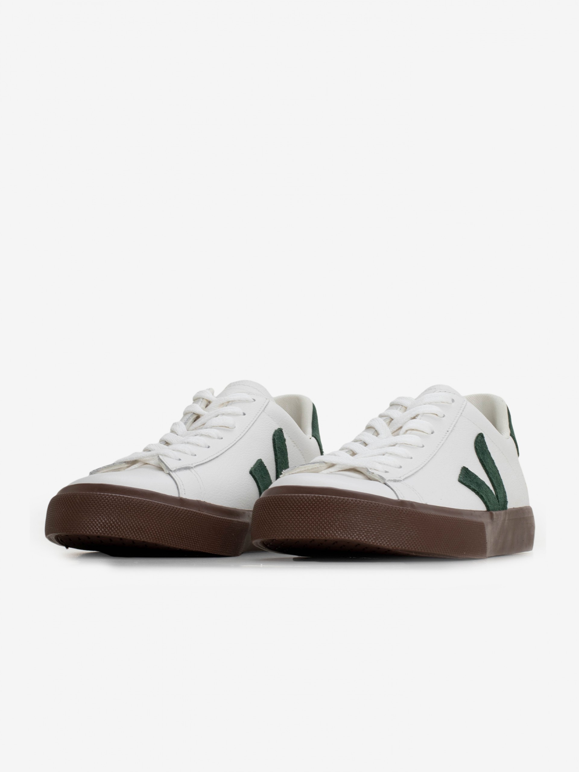Zapatillas VEJA Campo Chromefree Leather Blancas y Verdes