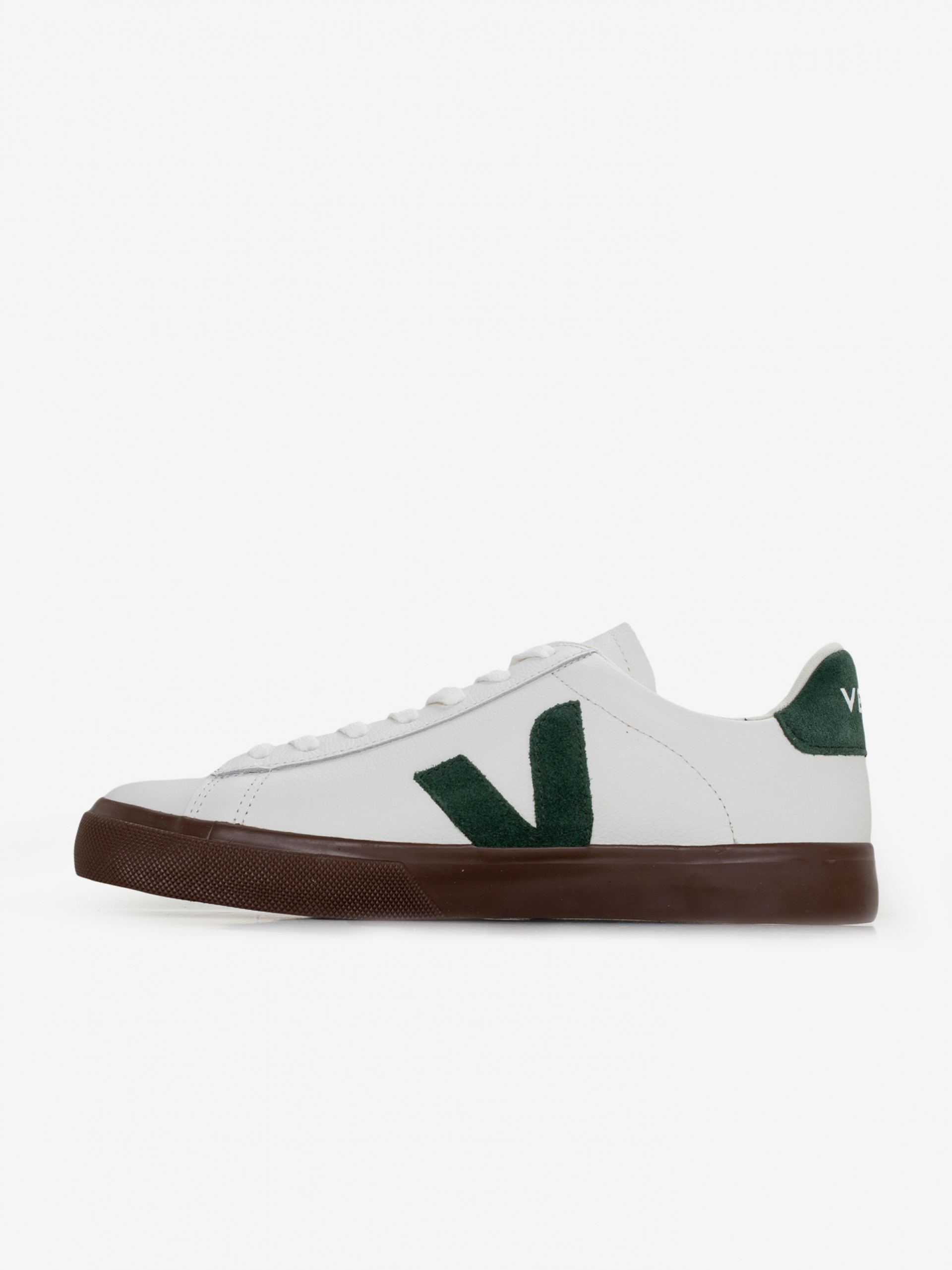 Zapatillas VEJA Campo Chromefree Leather Blancas y Verdes