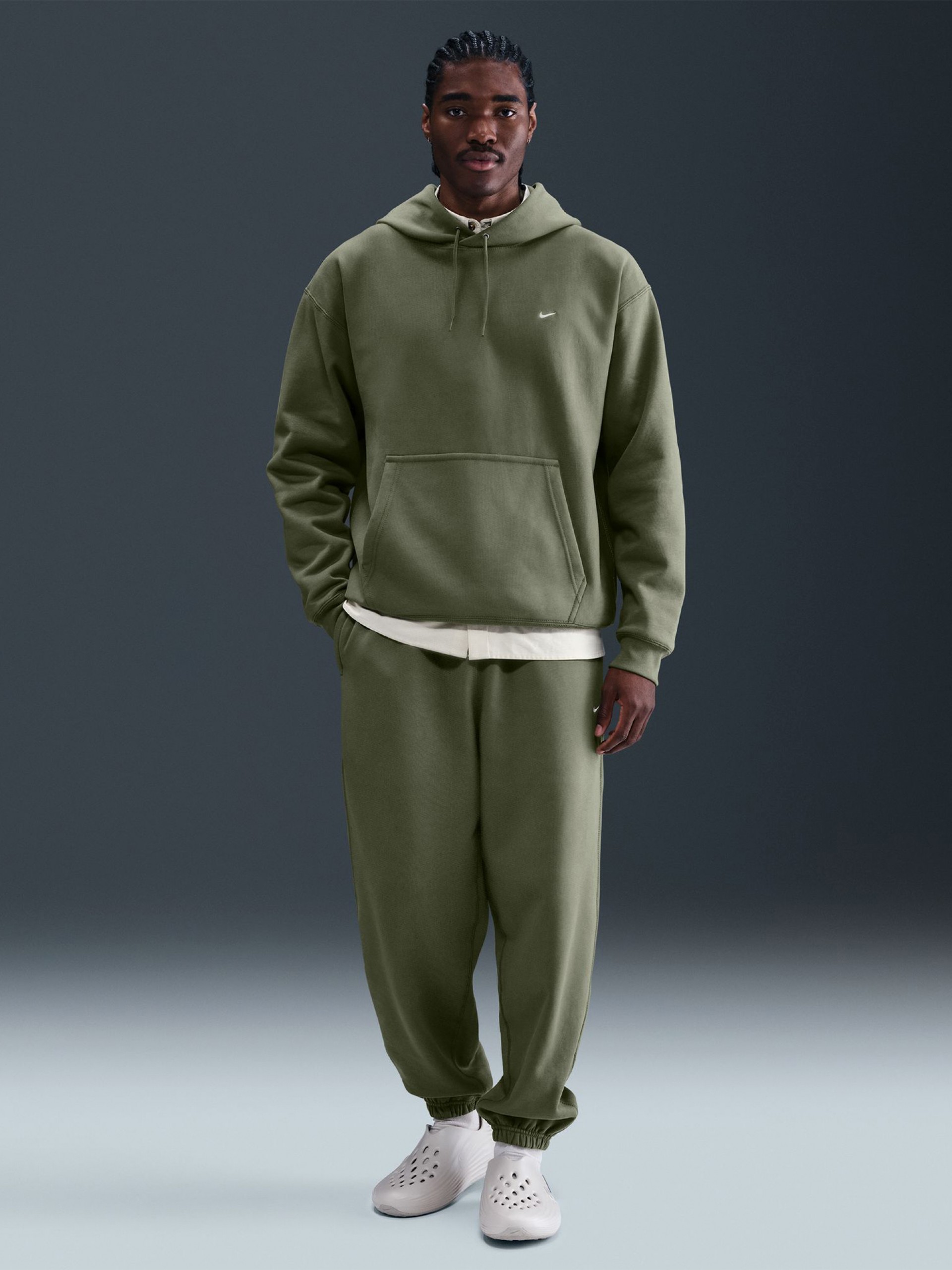 Sudadera con Capucha Nike Solo Swoosh Verde Para Hombre