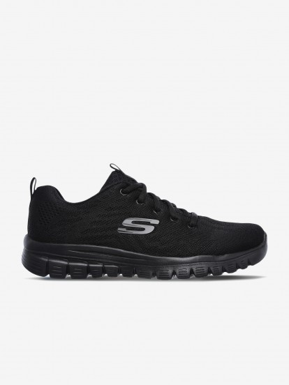 Skechers Graceful - Get Connected Black Sneakers