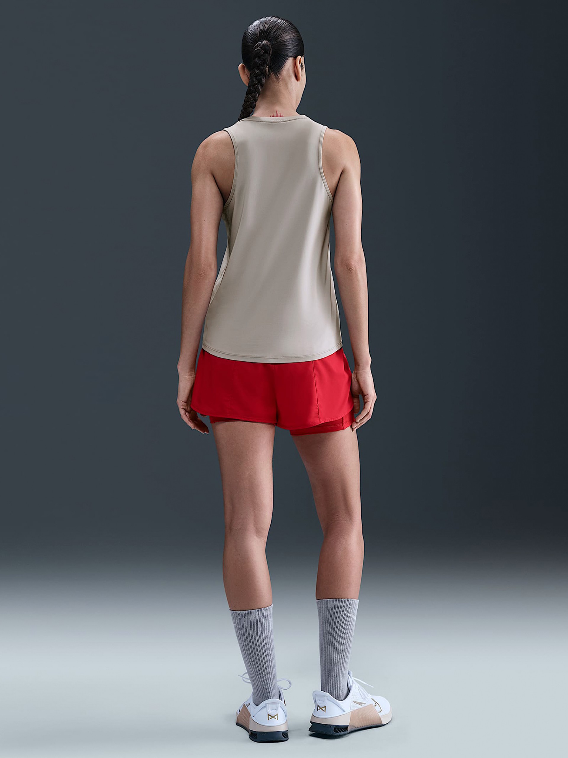 Camiseta de Tirantes de Entrenamiento Nike One Classic Dri-FIT Gris Para Mujer