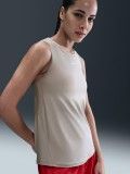 Camisola de Alas de Treino Nike One Classic Dri-FIT Cinzenta Para Mulher