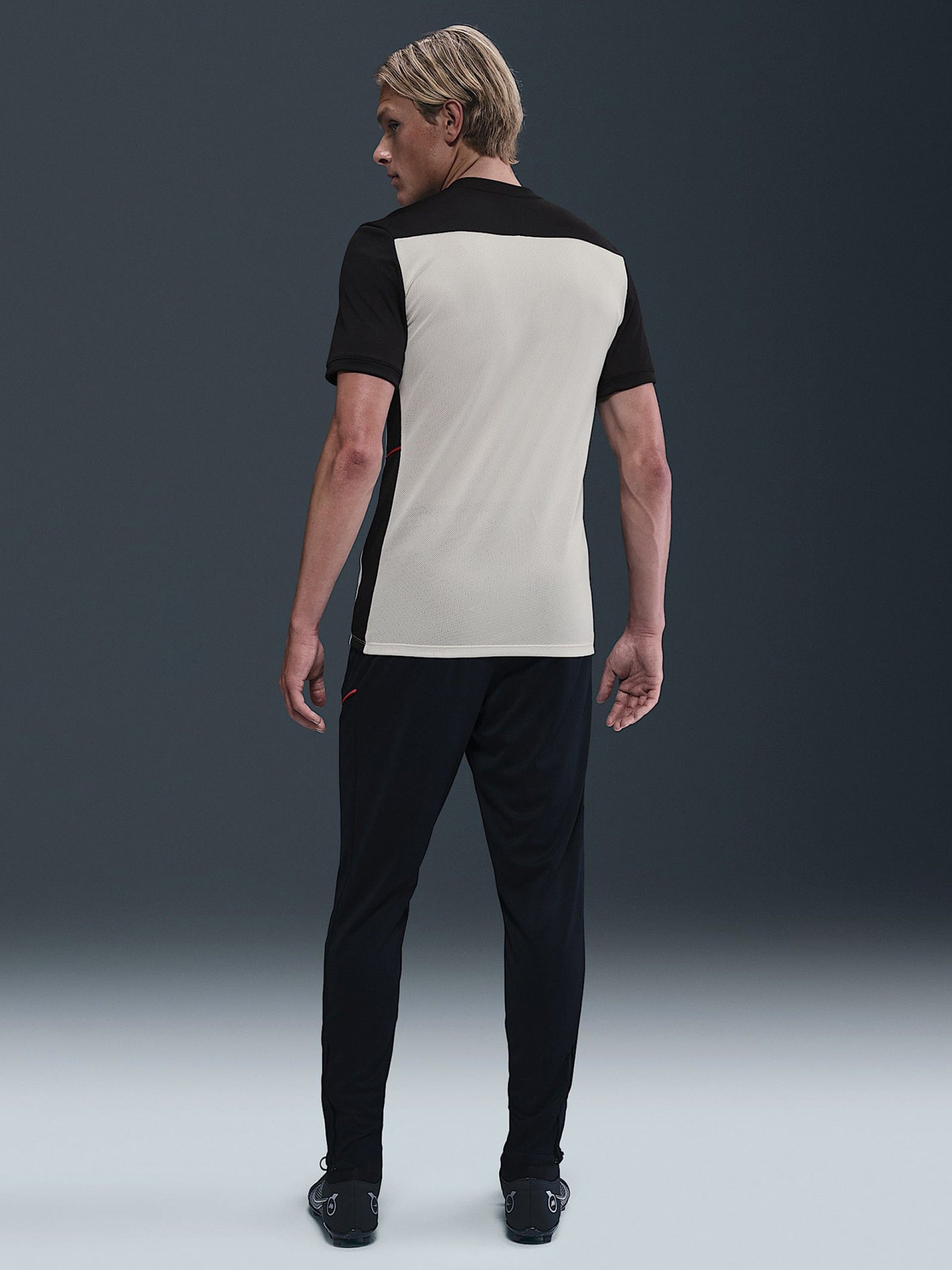 Nike Academy Dri-FIT White and Black Football T-shirt For Men