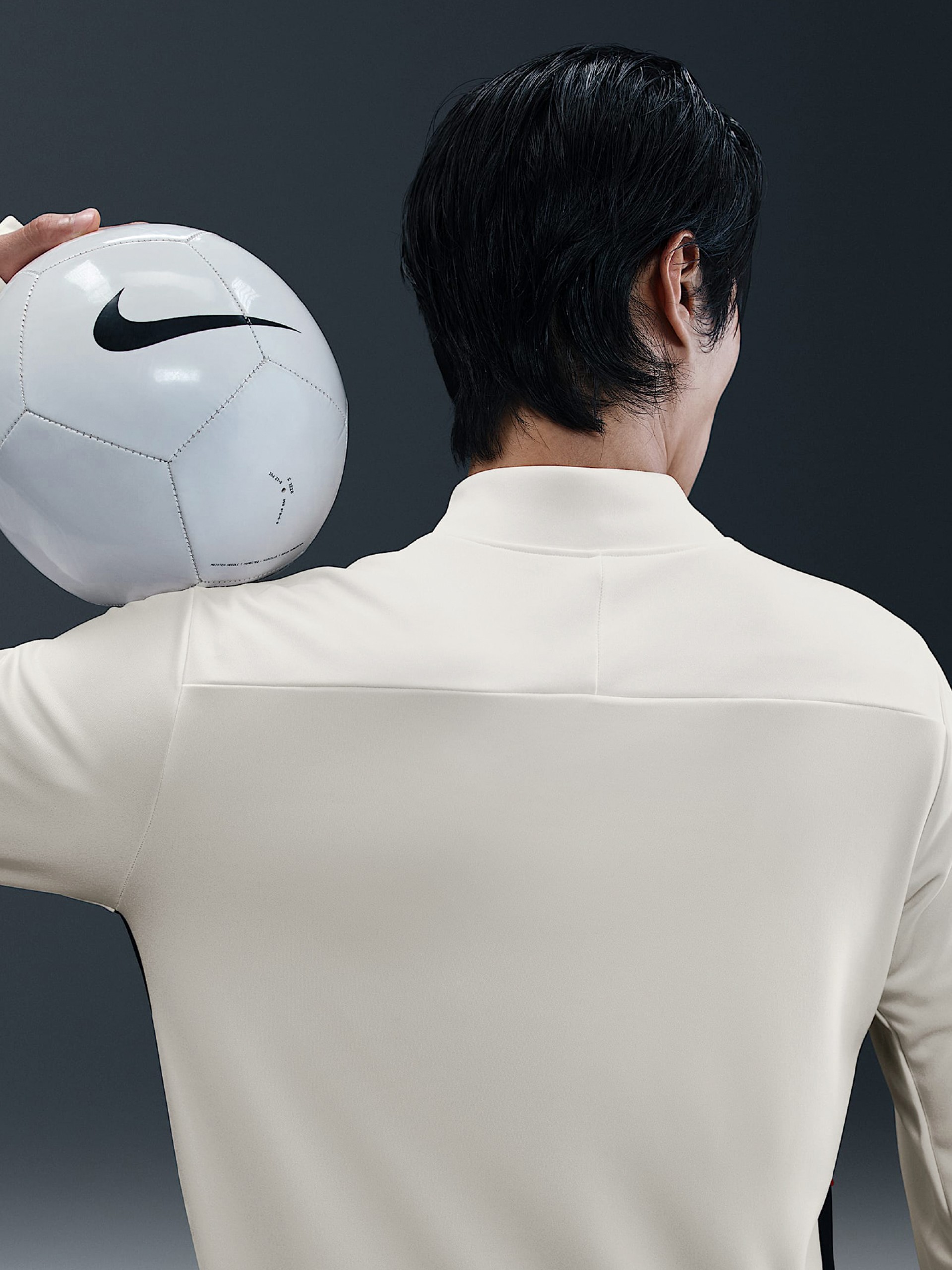 Nike Academy Dri-FIT White and Black Football Zip Sweater For Men