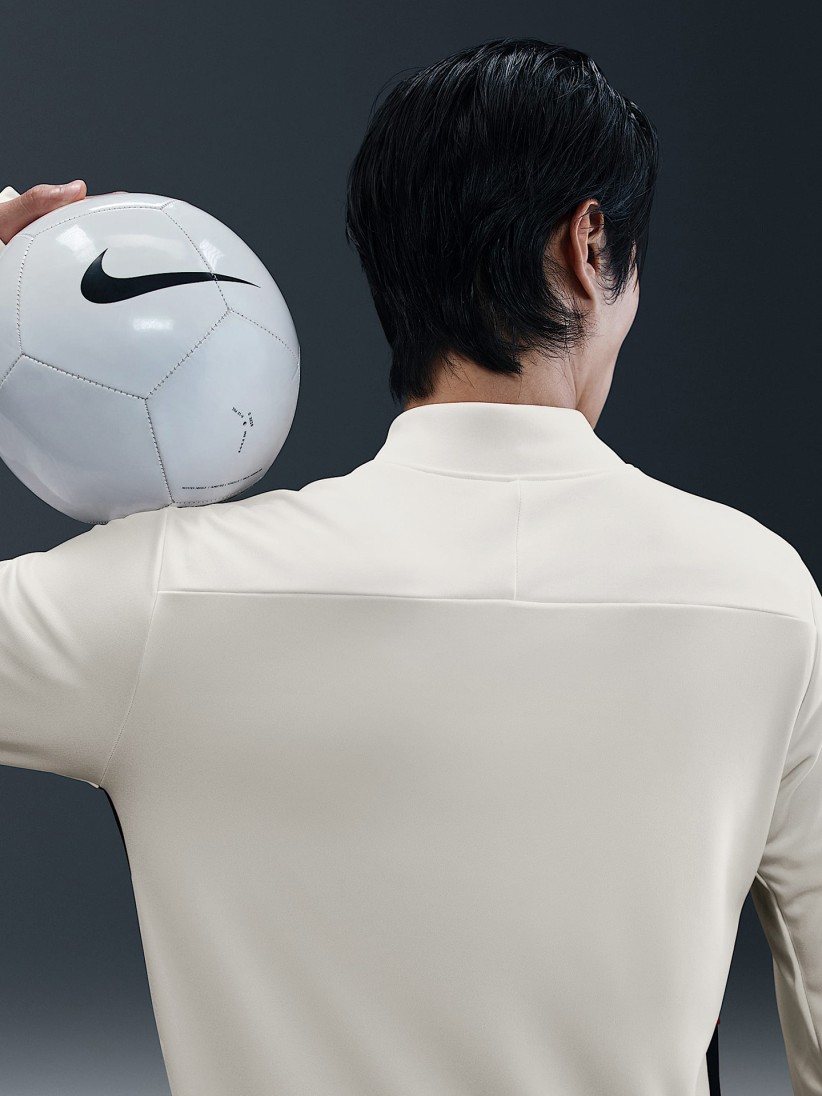 Camisola com Fecho de Futebol Nike Academy Dri-FIT Branca e Preta Para Homem