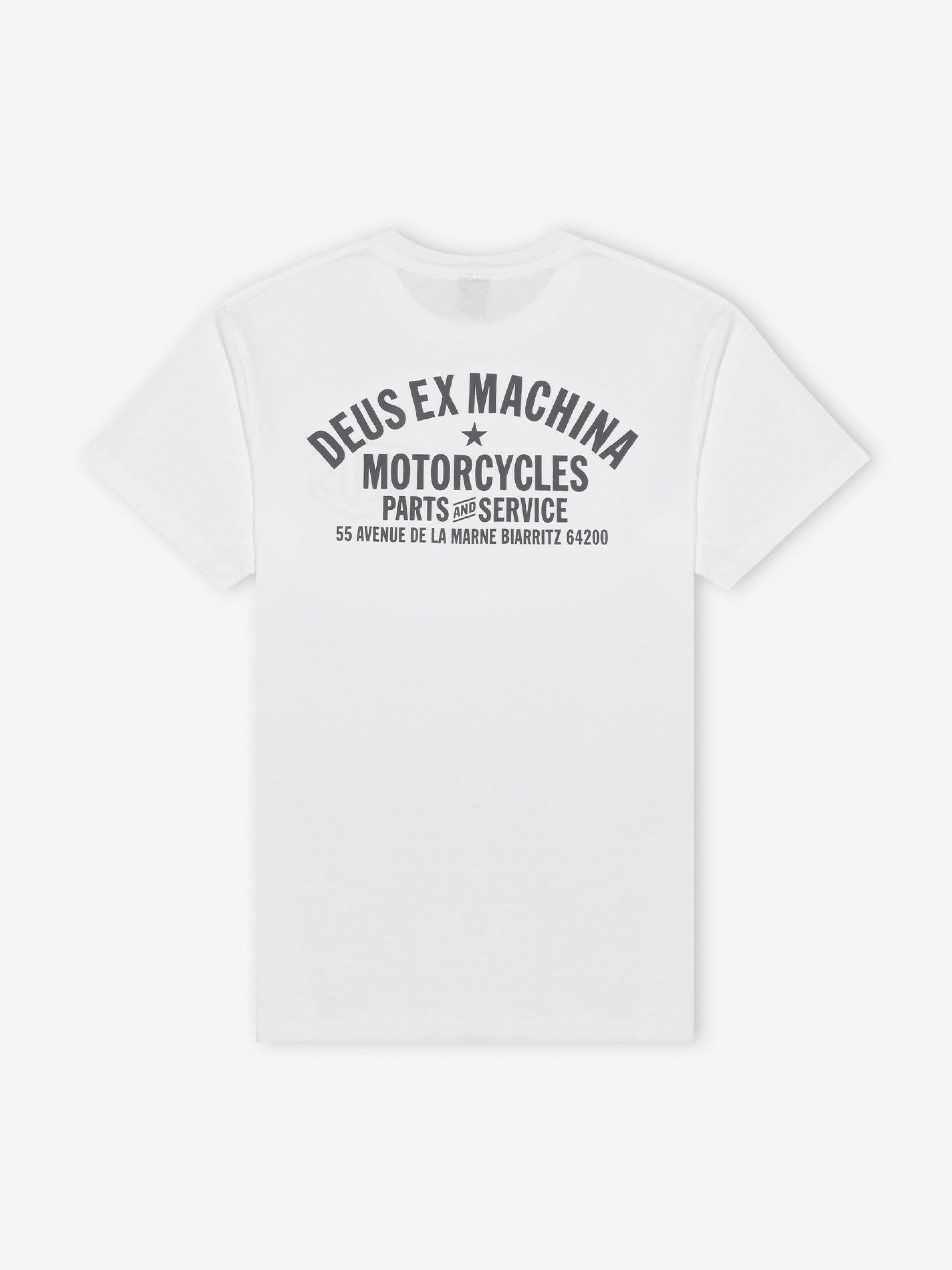Camiseta Deus Ex Machina Biarritz Address Blanca