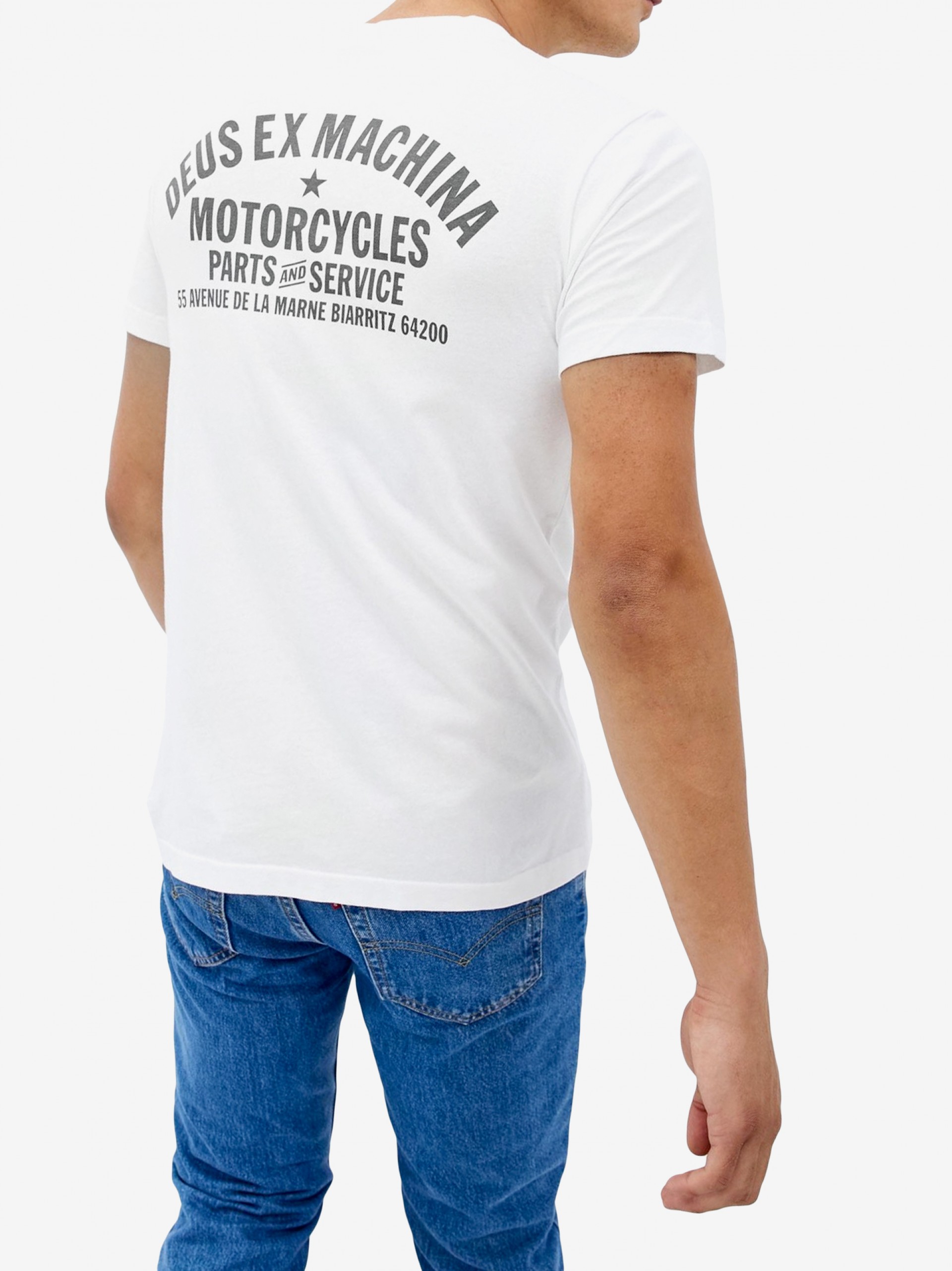 Camiseta Deus Ex Machina Biarritz Address Blanca