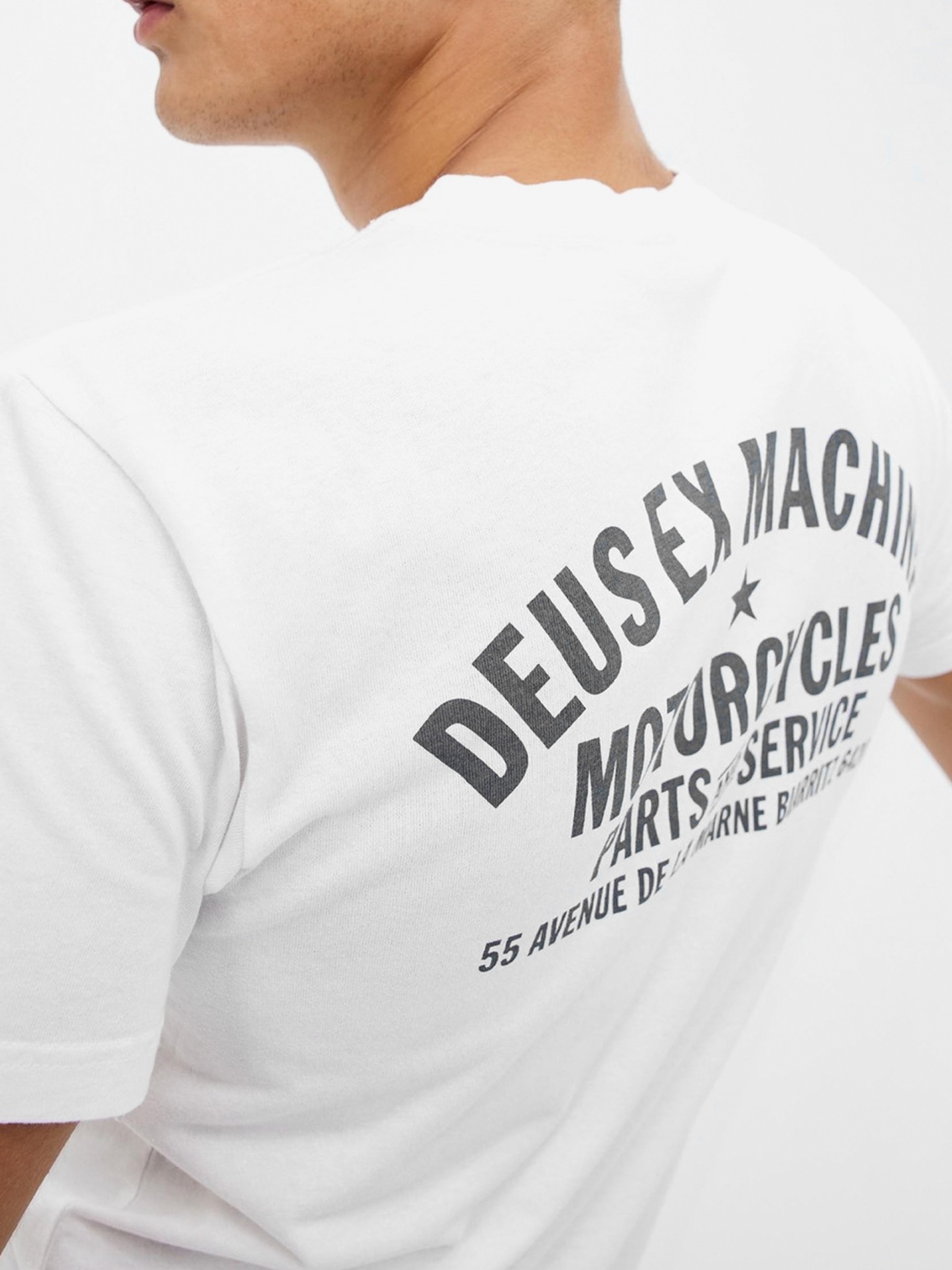 Camiseta Deus Ex Machina Biarritz Address Blanca