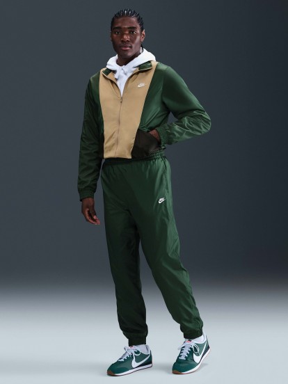 Nike Club Woven Green and Beige Tracksuit For Men