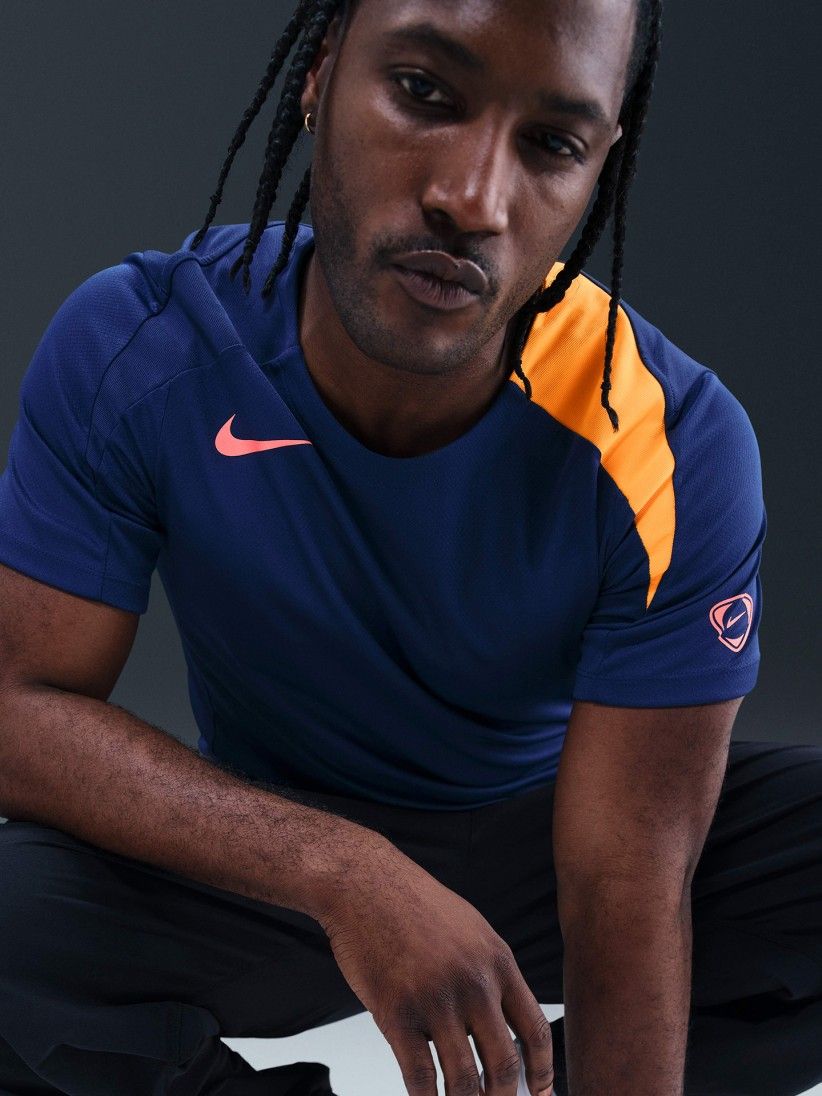 Camiseta de Ftbol Nike Dri-FIT Strike Total 90 Azul y Naranja Para Hombre